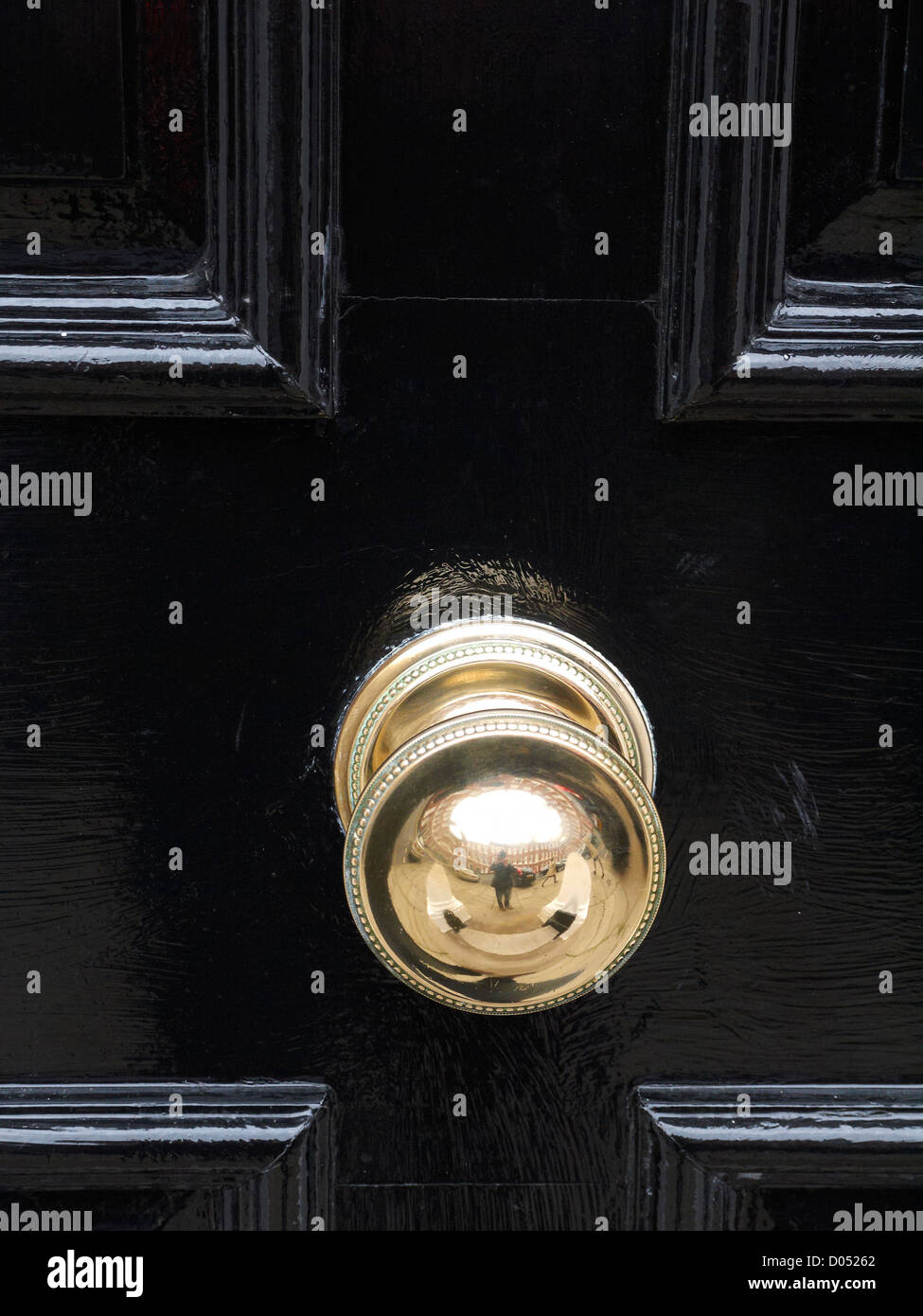 Doorknob on victorian door Stock Photo