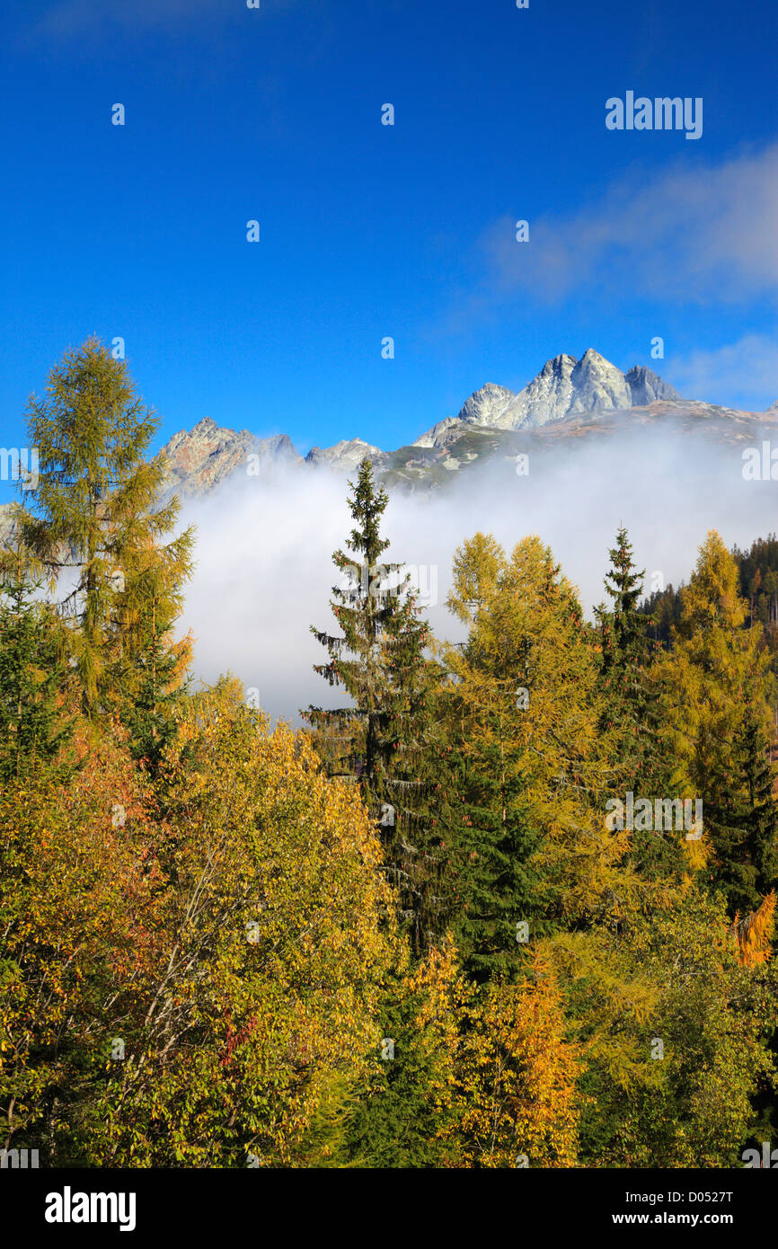 Cloud shrouded Tatras Mountains in autumn Stock Photo Alamy