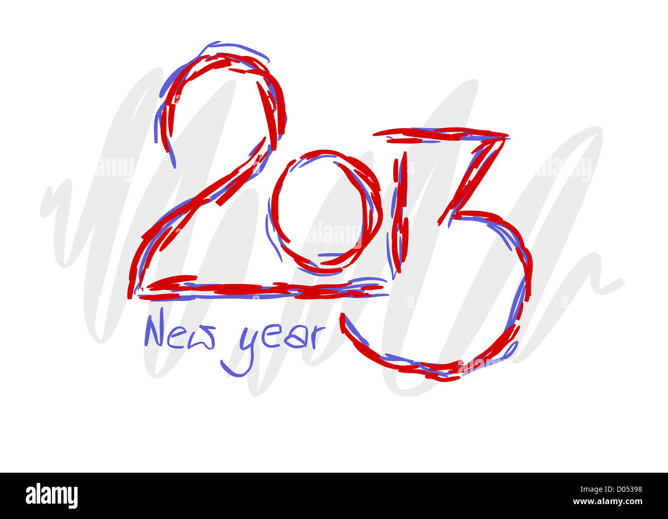 2013 text for new year - colorful illustration Stock Photo - Alamy