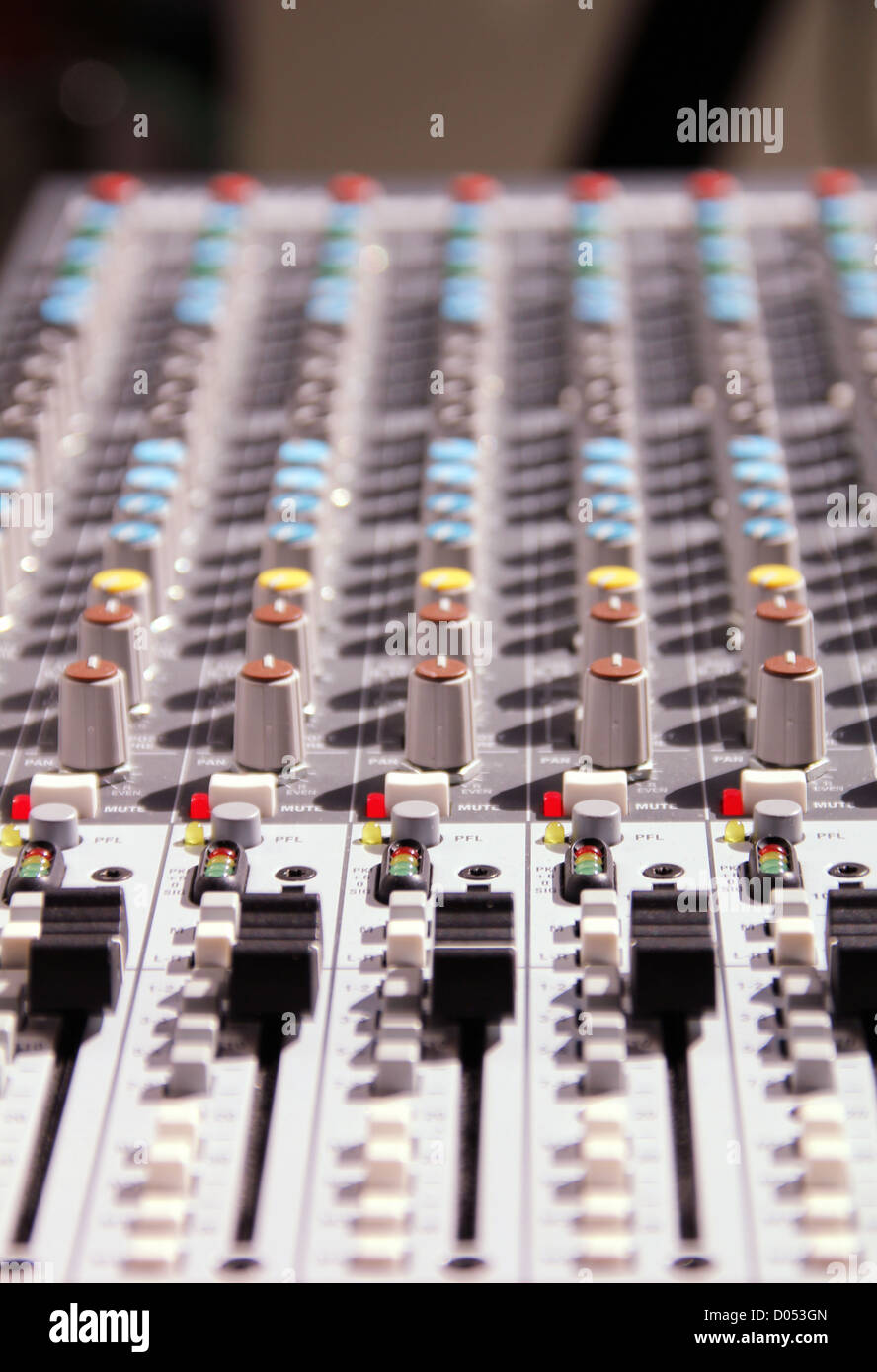Music mixing board Stock Photo Alamy