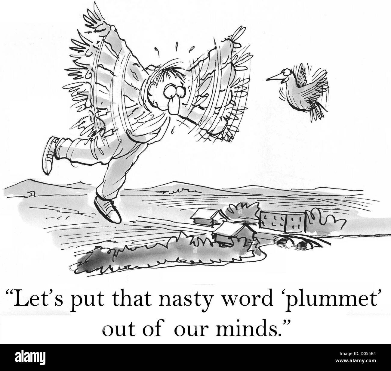 'Let's put that nasty word 'plummet' out of our minds.' Stock Photo