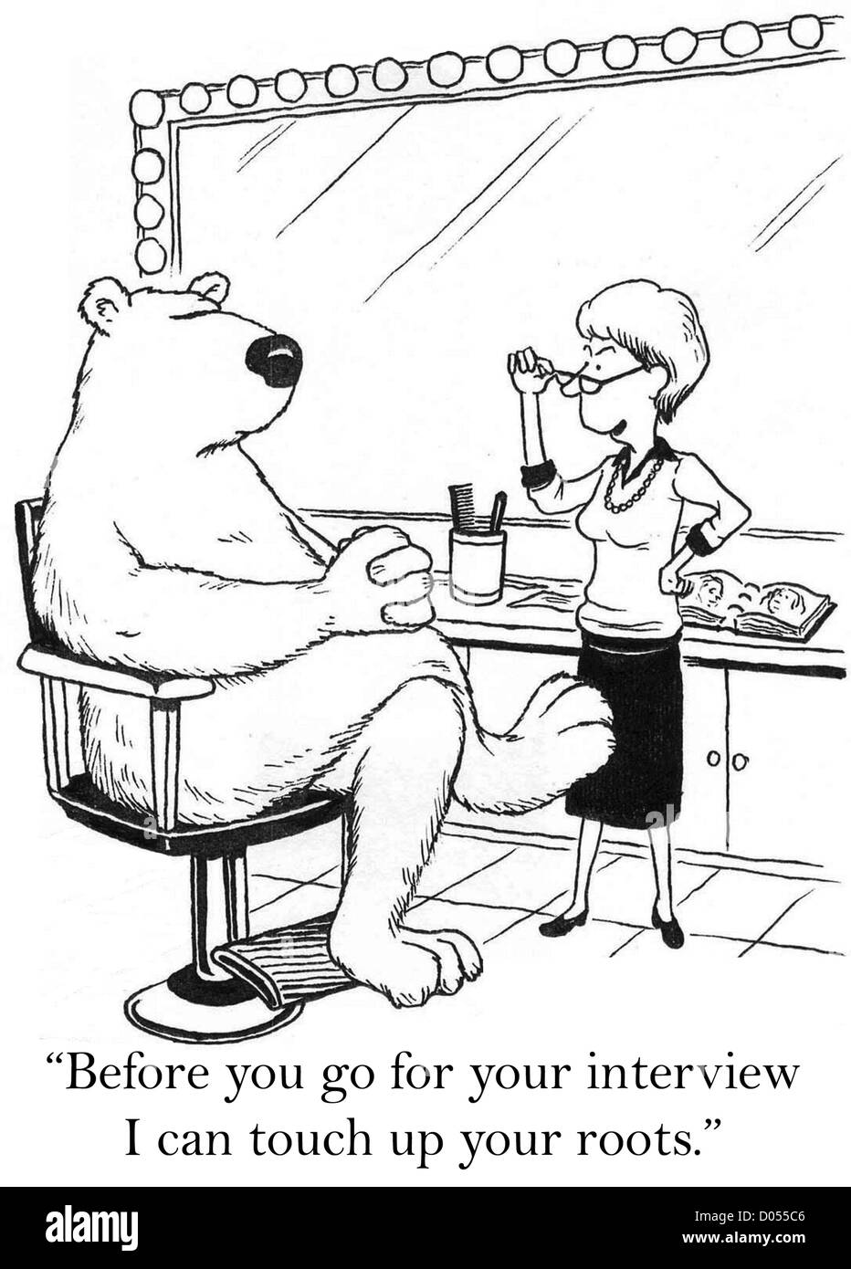 Interview cartoon Black and White Stock Photos & Images - Alamy