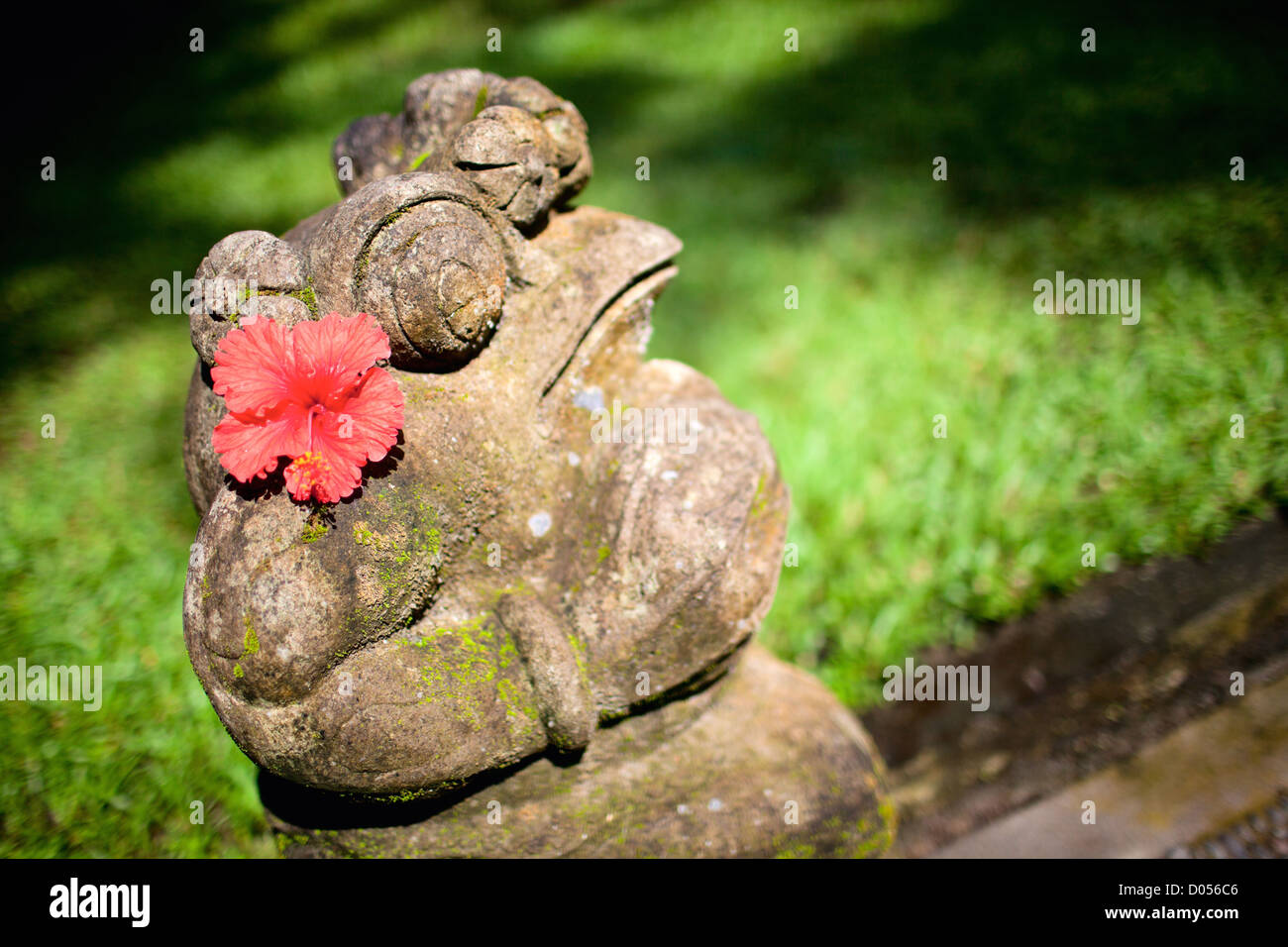 Balinese style frog sculpture Stock Photo