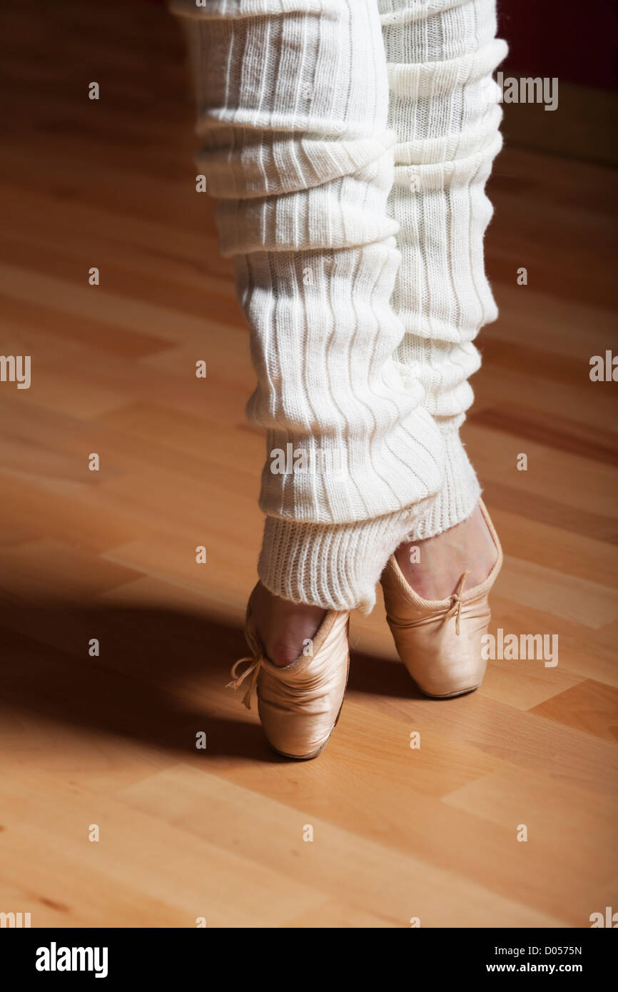 feet of a ballet dancer Stock Photo