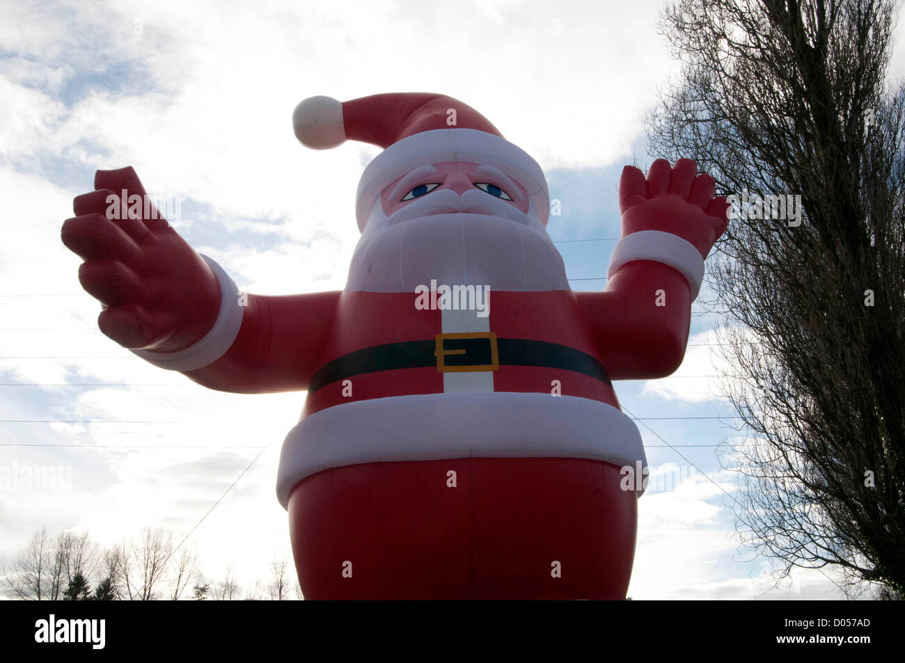 Cardiff UK 17th Nov 2012 Huge inflatable Father Christmas outside