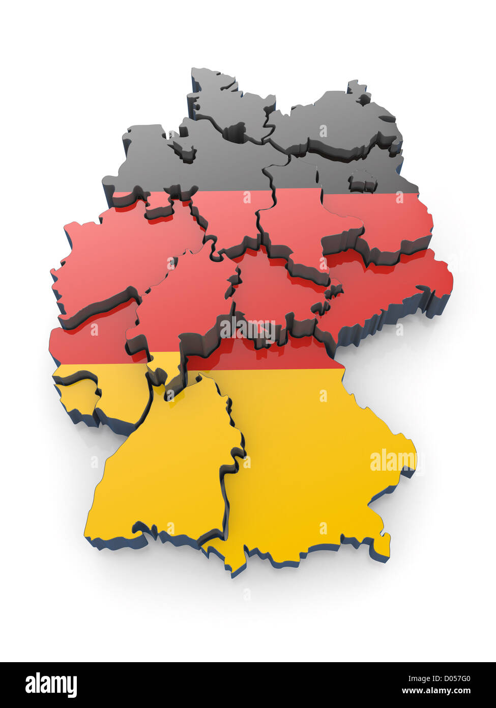 map  of Germany Stock Photo