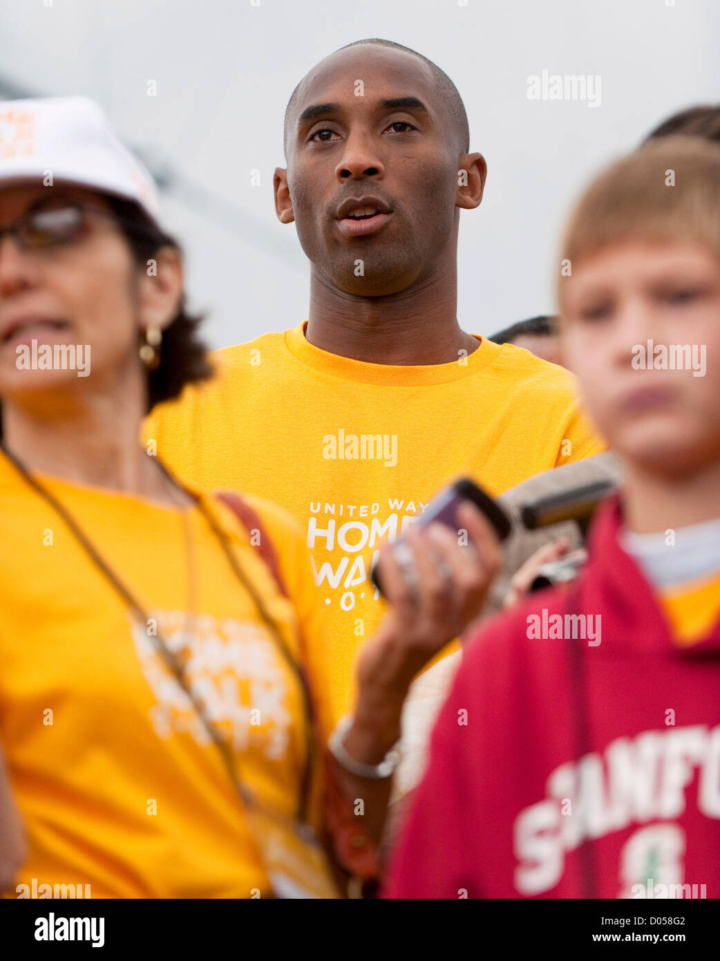 Nov.17, 2012 - Los Angeles, CA, US -  LA Lakers star KOBE BRYANT kicks off the annual United Way HomeWalk to raise public awareness and fund solutions to end homelessness.(Credit Image: © Brian Cahn/ZUMAPRESS.com) Stock Photo