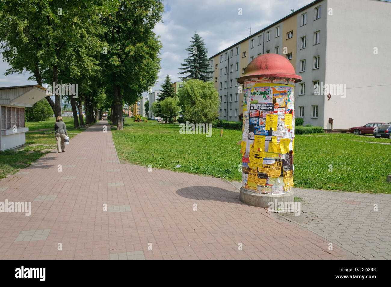 Osiedle XX Lecia - 60' and 70' housing estate in Wadowice, Poland. Stock Photo