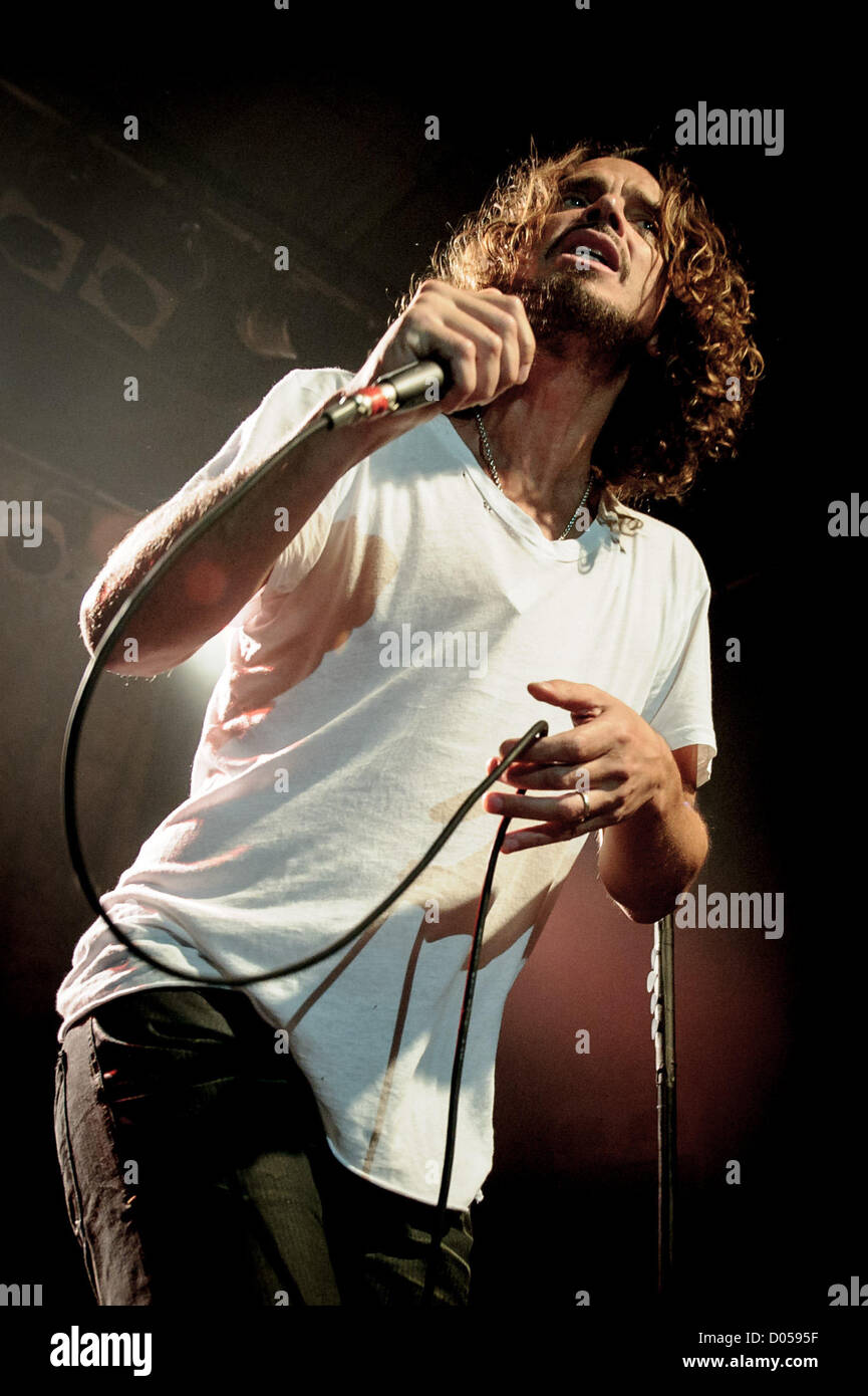 Nov. 16, 2012 - Toronto, Ontario, Canada - Seattle grunge vets Soundgarden touched down at Toronto and the Phoenix Theatre as an intimate warm-up date for their first studio CD in 16 years, 'King Animal', which came out Nov. 13. In picture: CHRIS CORNELL (Credit Image: © Igor Vidyashev/ZUMAPRESS.com) Stock Photo