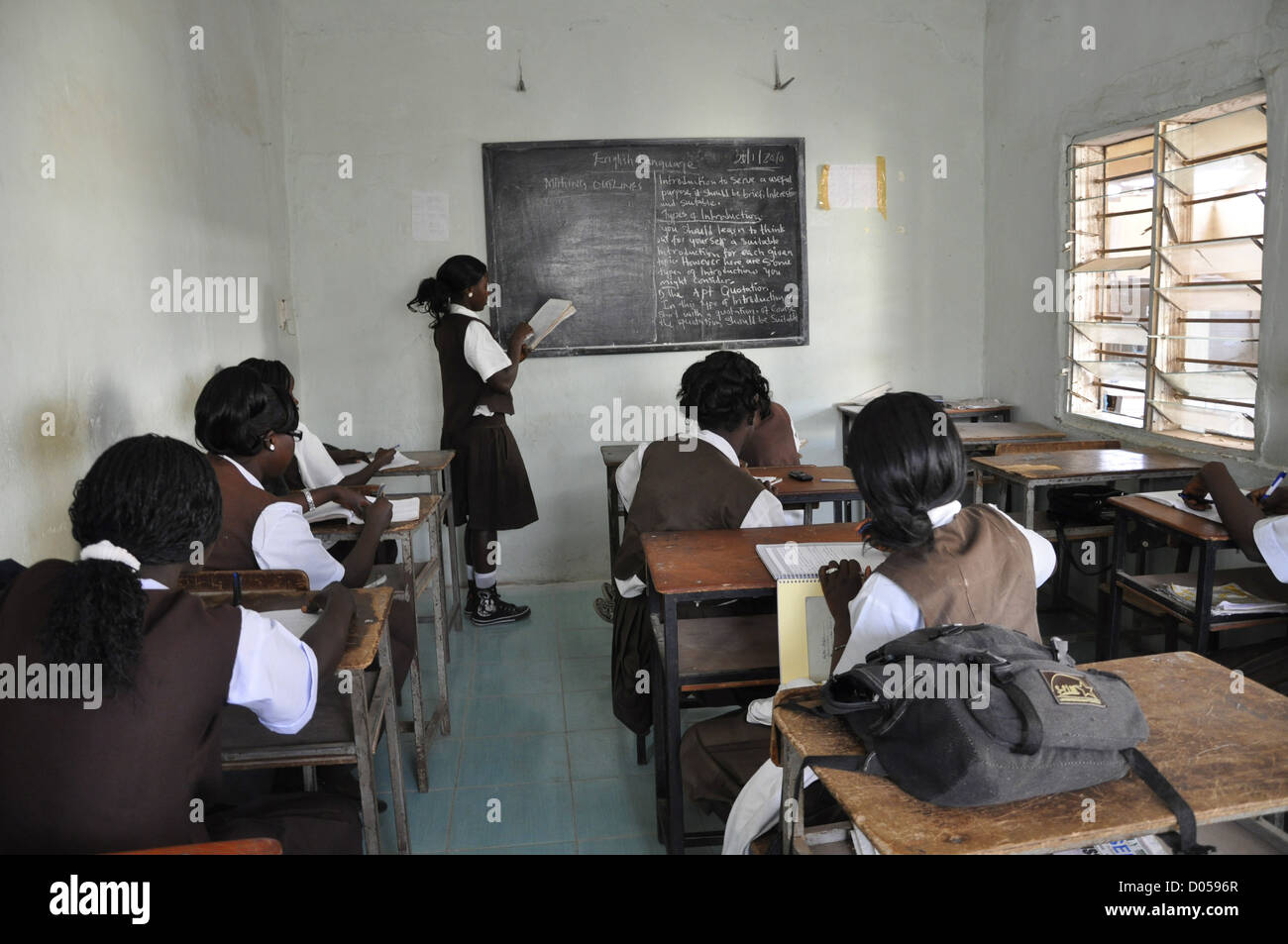 Vocational training school, Serrekunda The GAmbia Stock Photo