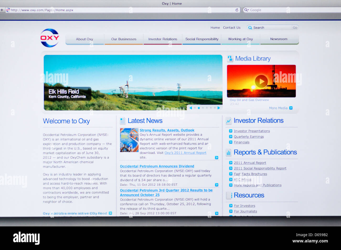 Occidental oil hires stock photography and images Alamy