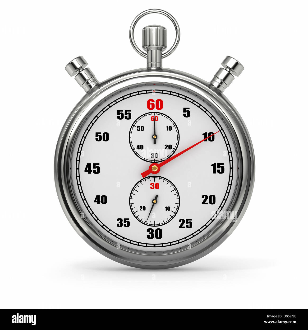 Analog stopwatch on white isolated background. 3d Stock Photo Alamy