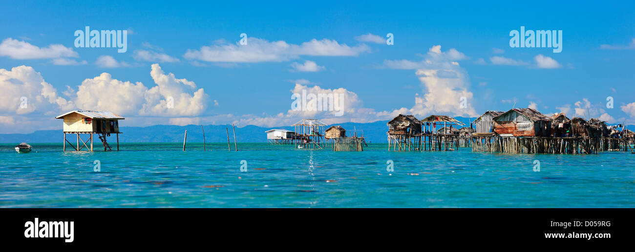 Sea gypsy village Stock Photo