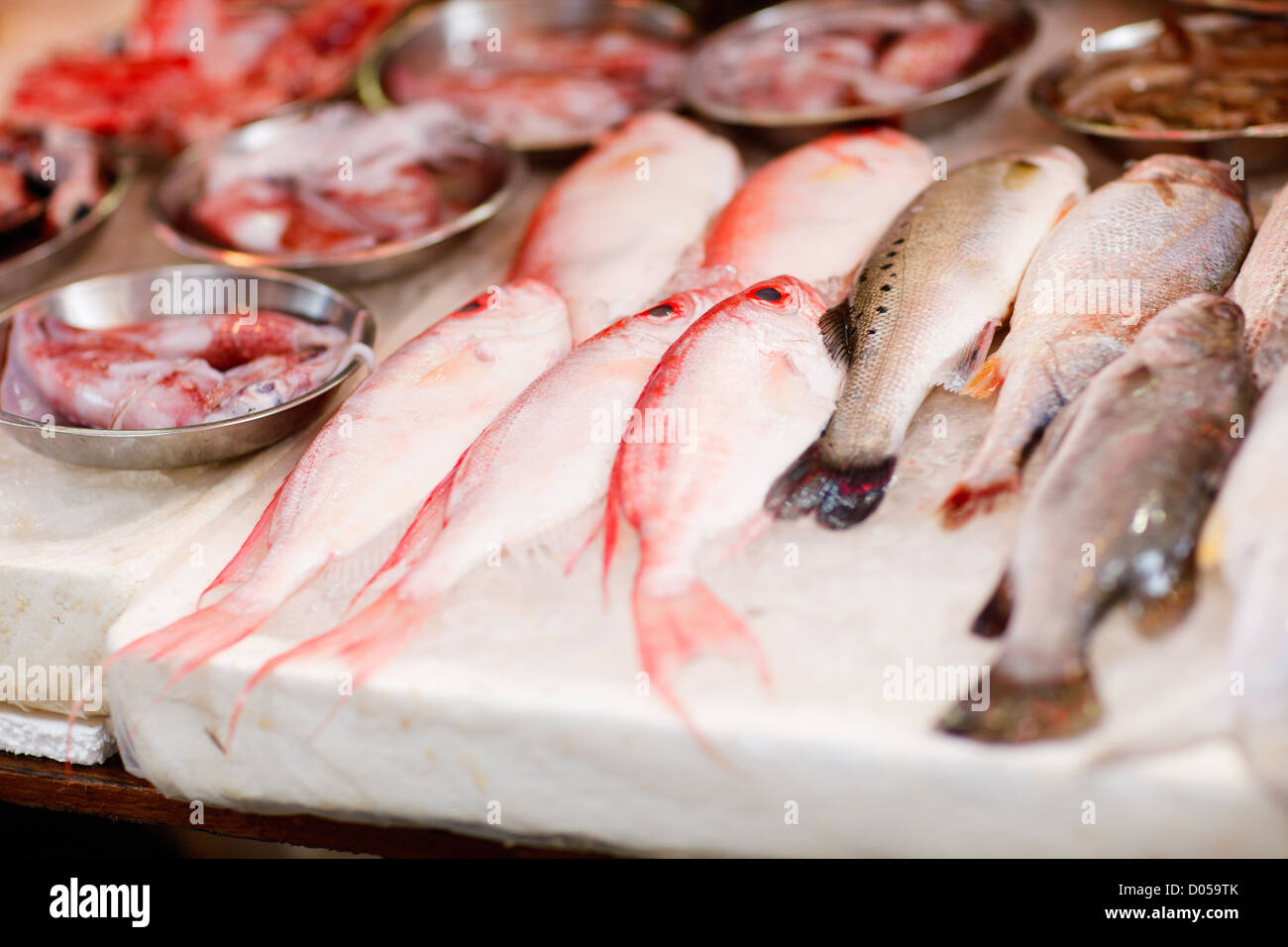 Seafood market Stock Photo