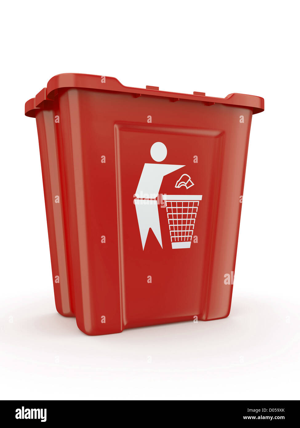 Empty recycle bin with sign recycling. 3d Stock Photo Alamy