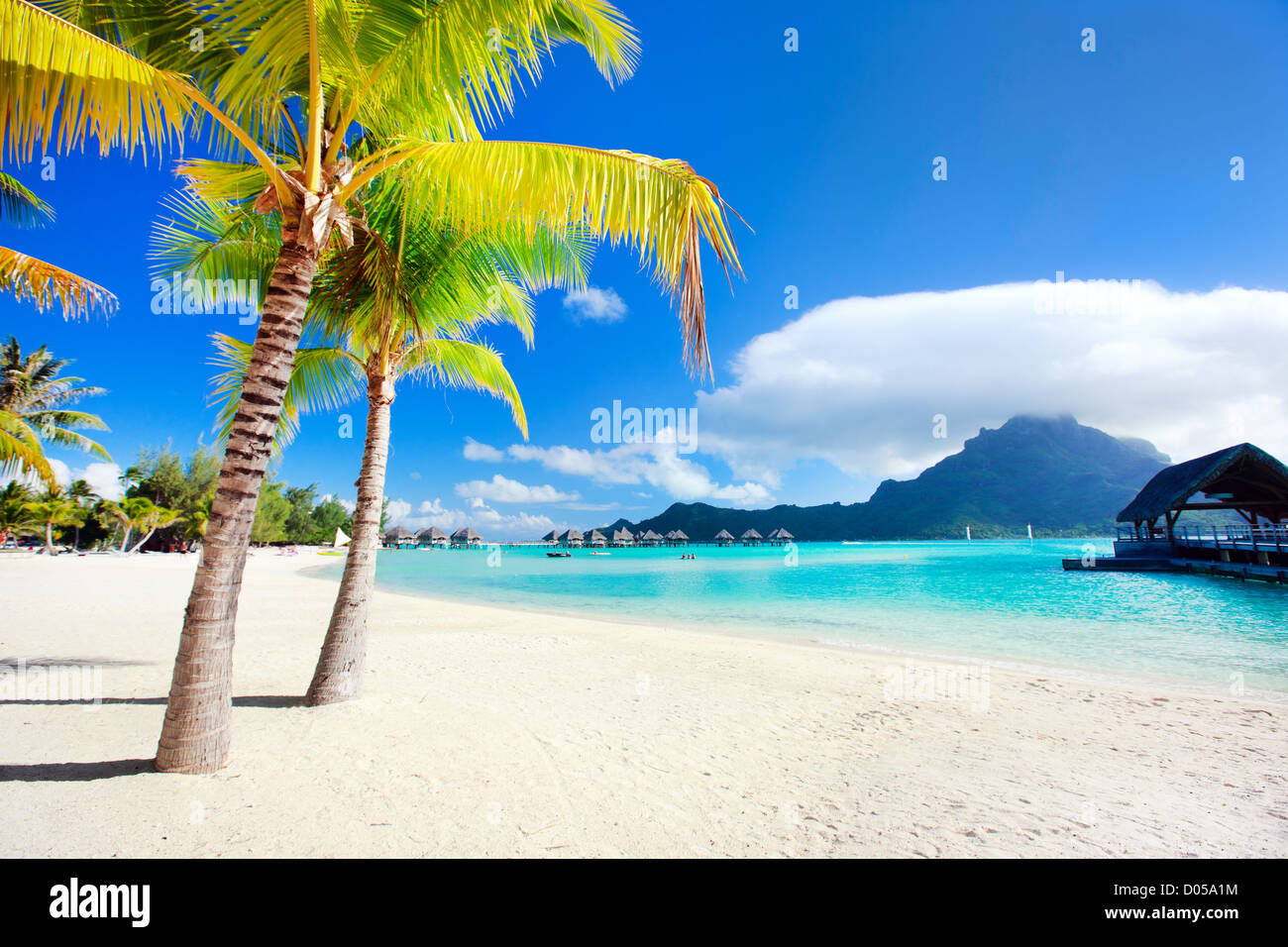 Bora Bora beach Stock Photo