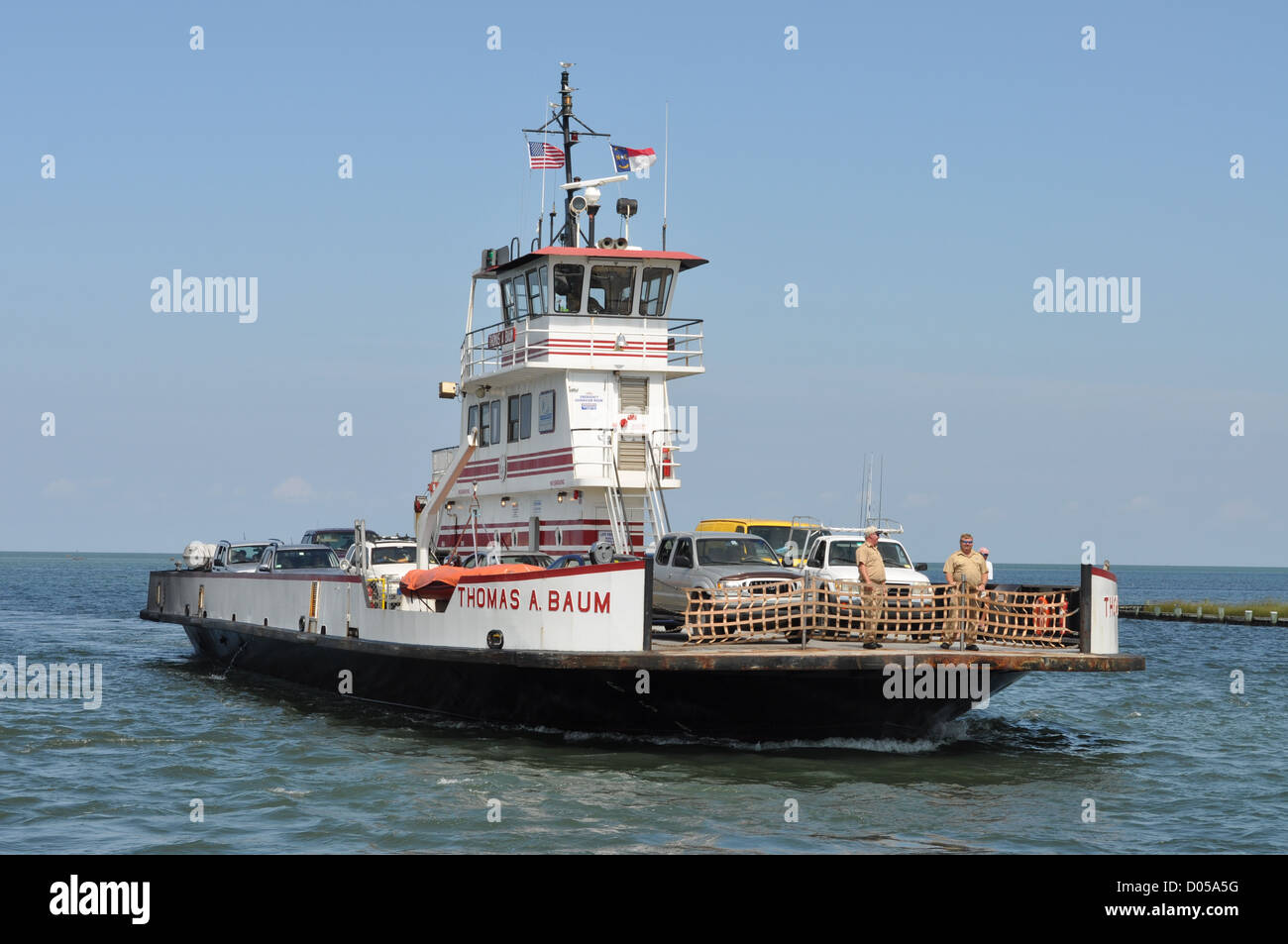 Passengers and Vehicles being transported on a North Carolina Ferry