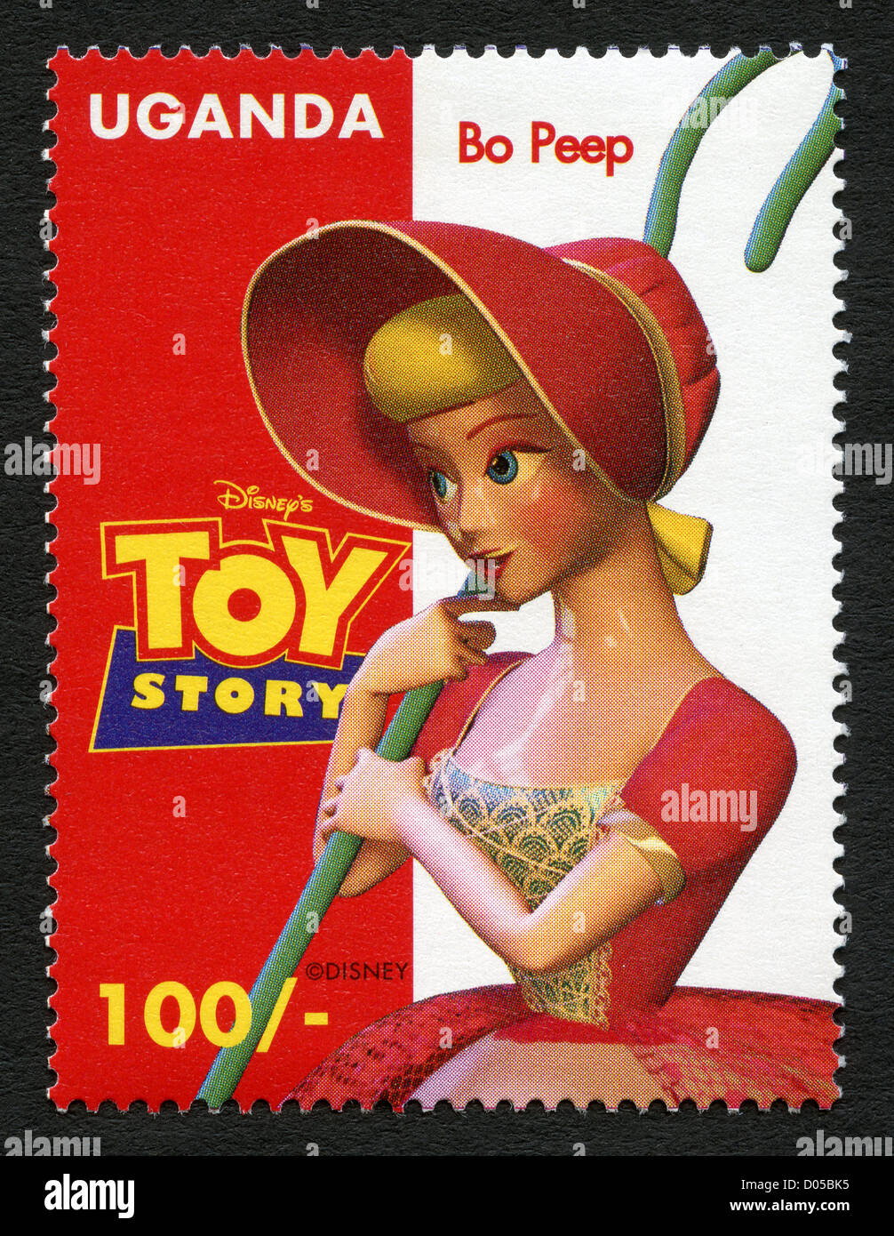Uganda postage stamp depicting Disney cartoon character -  from Toy Story Stock Photo