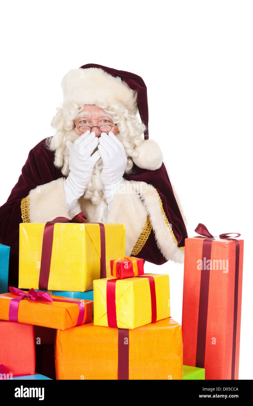 Portrait of Santa Claus with presents Stock Photo - Alamy