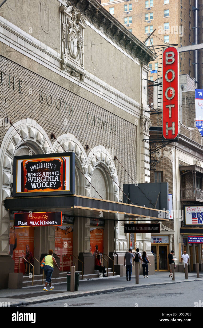 Booth Theater, Broadway, New York City, USA Stock Photo - Alamy