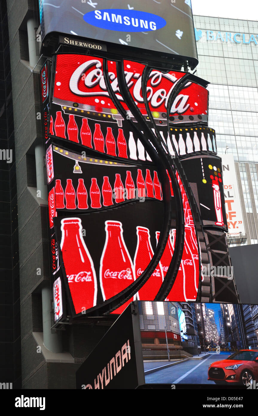 Coca Cola ad in Times Square, New York City, USA Stock Photo - Alamy