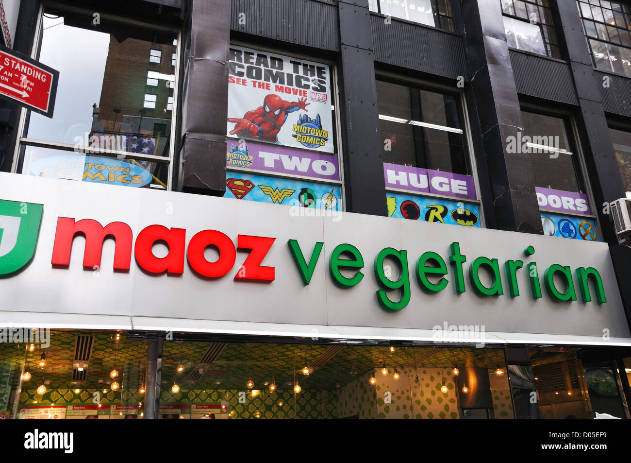 Maoz Vegetarian restaurant, New York City, USA Stock Photo