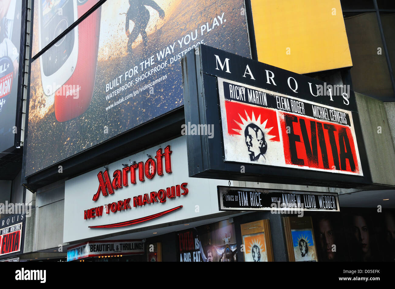 Marquis Marriott Hotel, Times Square, New York City, USA Stock Photo