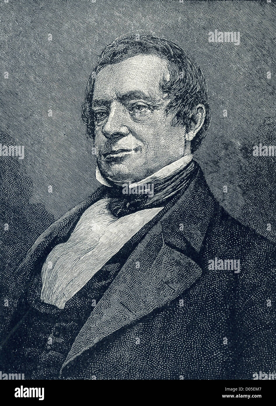 Washington Irving (1783-1859) was an American author, best known for  Rip Van Winkle and The Legend of Sleepy Hollow. Stock Photo