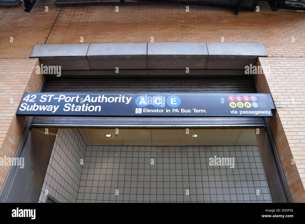 Subway station entrance New York City, USA Stock Photo Alamy