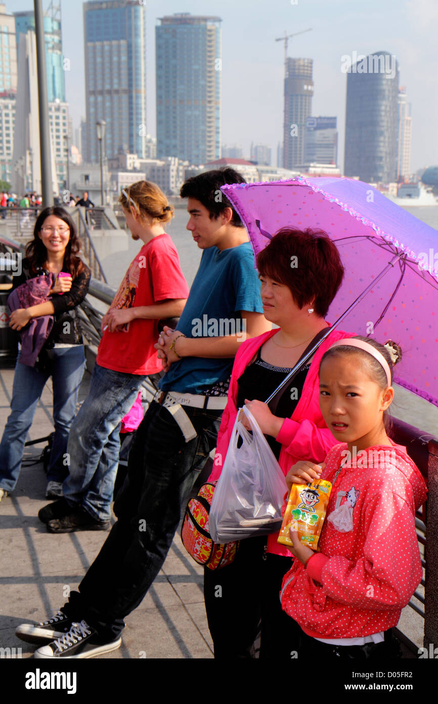 Shanghai China,Asia,Chinese,Oriental,Huangpu District,The Bund,Zhongshan Road,National Day Golden Week,Asian Asians,adult adults woman women female la Stock Photo