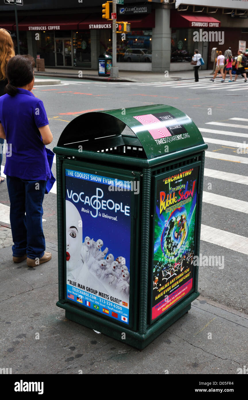 Trash can, New York City, USA Stock Photo Alamy