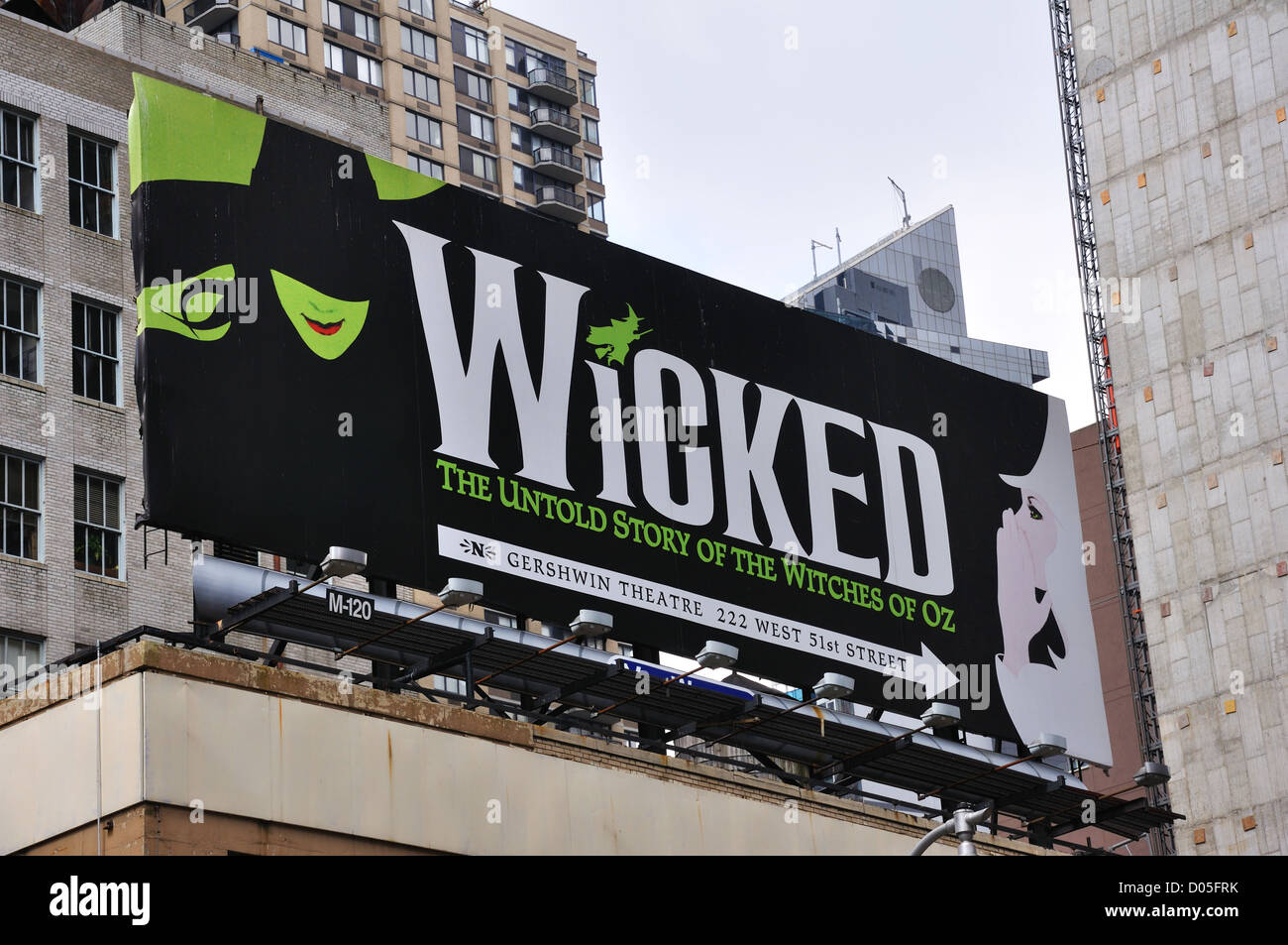 Gershwin Theater and the Wicked show, Wicked, New York City, USA Stock Photo