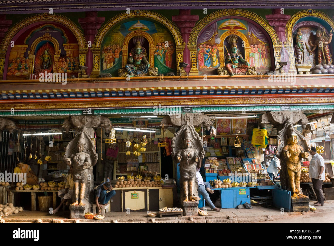 Ashtalakshmi Mandapam-Sri Meenakshi temple in Madurai,Tamil Nadu,India. Stock Photo