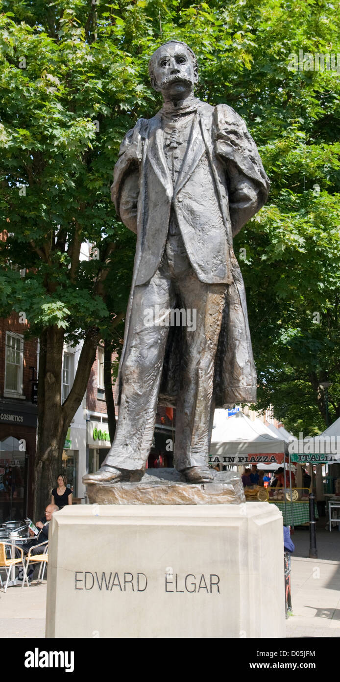 Sir Edward Elgar statue Worcester England UK Stock Photo Alamy