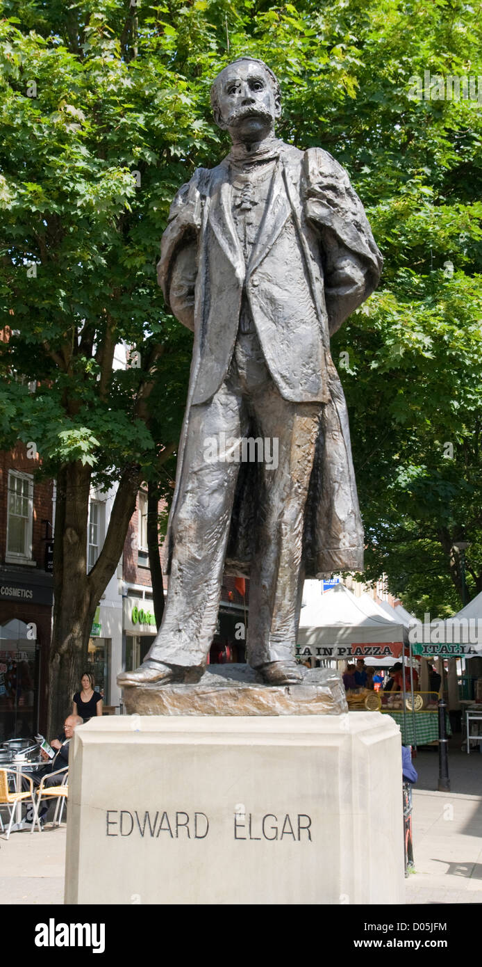 Sir Edward Elgar statue Worcester England UK Stock Photo