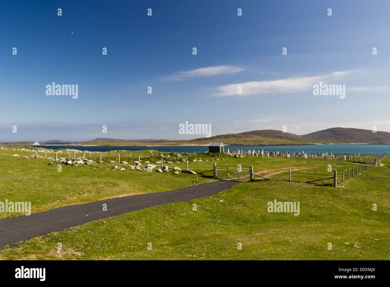 The new graveyard of Berneray (Outer Hebrides of Scotland) Stock Photo