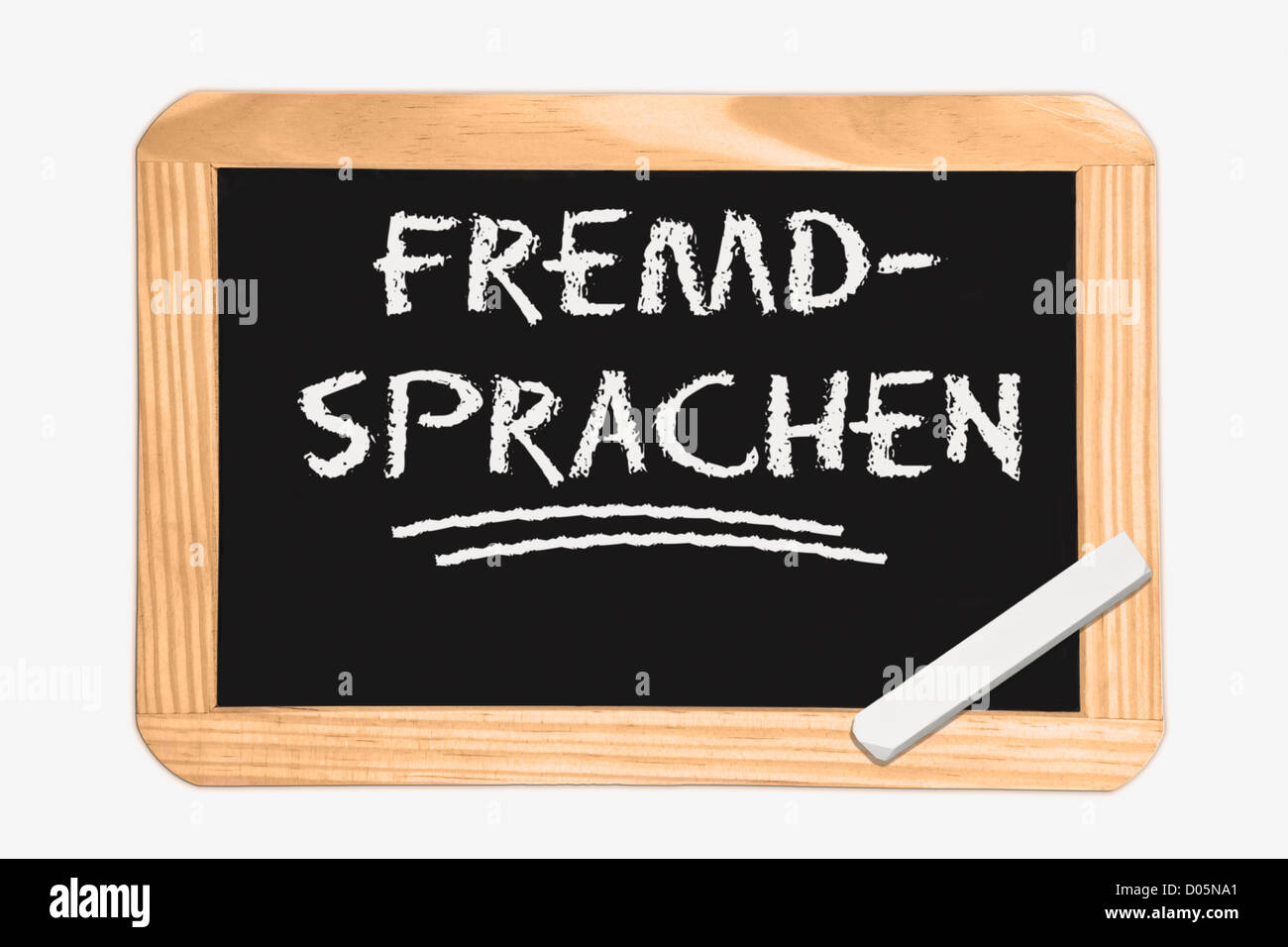 Detail photo of a Chalkboard with the German inscription foreign