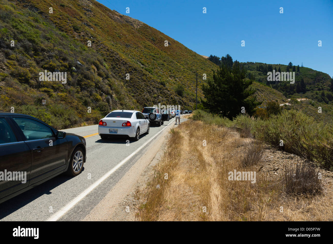 California 2012 - the Cabrillo Highway, Route 1 Pacific Ocean drive. Big Sur national park area. Stock Photo