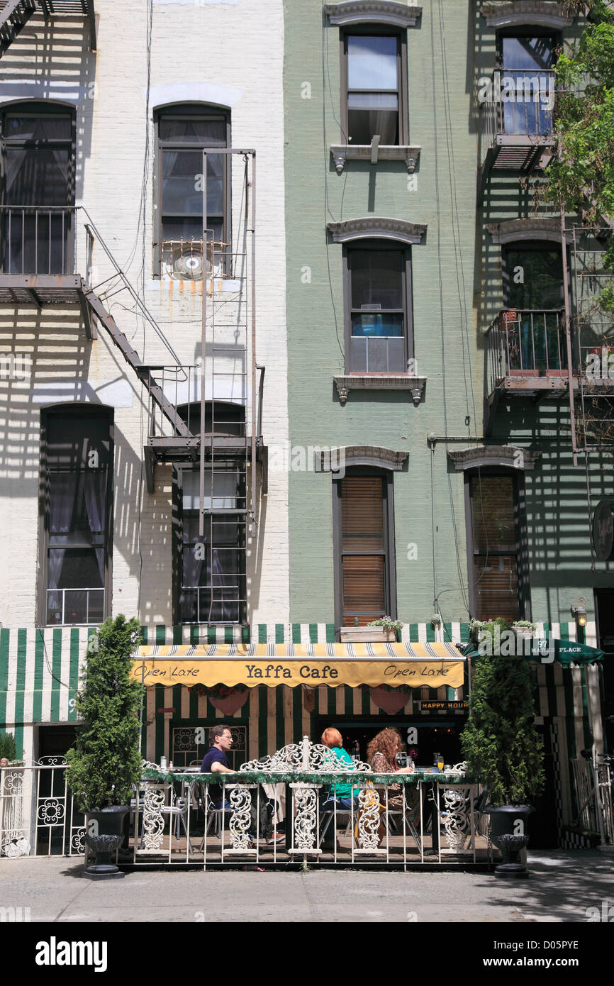 Cafe, St. Marks Place, Greenwich Village, East Village, Manhattan, New York City, USA Stock Photo