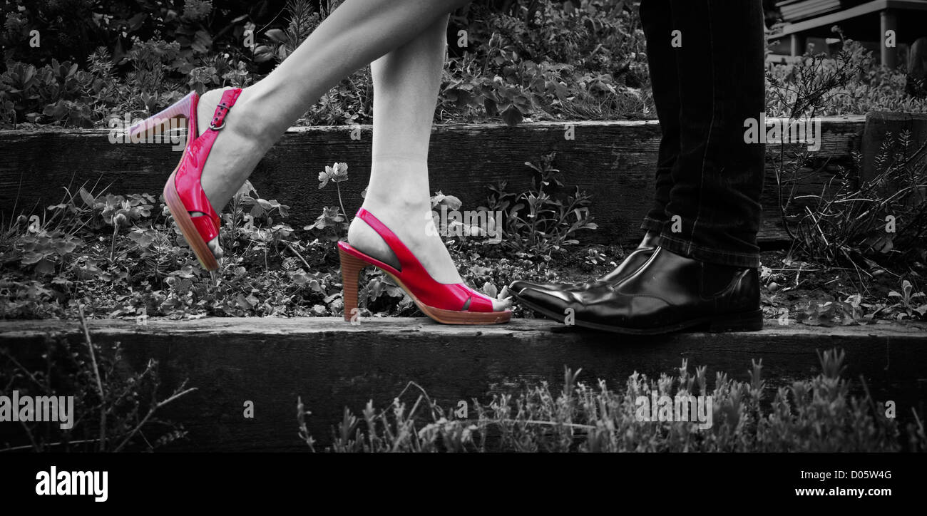Women feet in high heels hi-res stock photography and images - Alamy