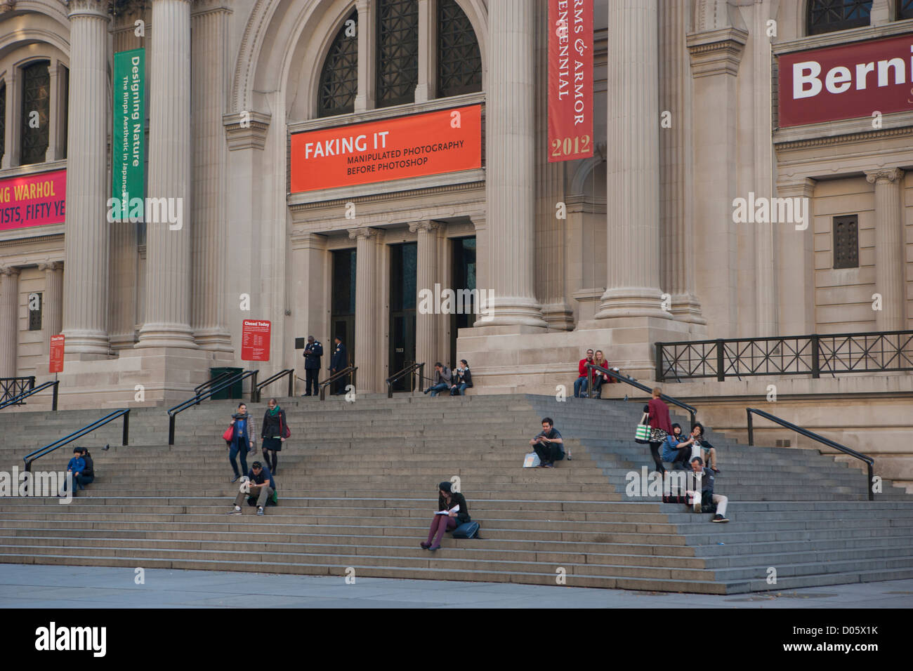 Steps in front of The Metropolitan Museum of Art, New York City, New York, USA Stock Photo