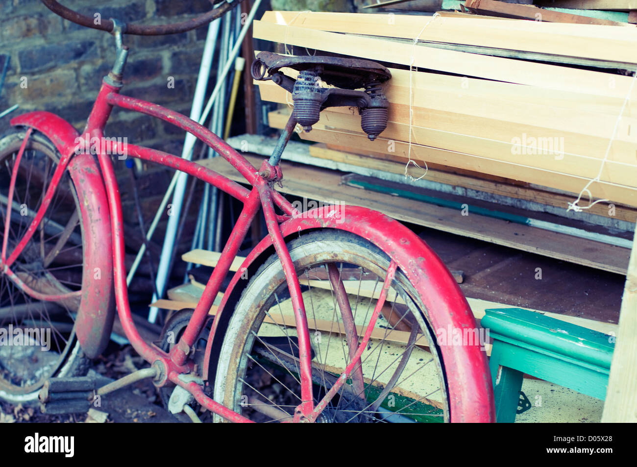 old red bike