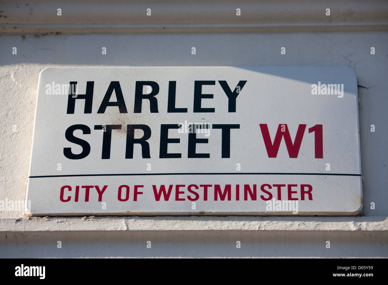 Harley street w1 sign hires stock photography and images Alamy