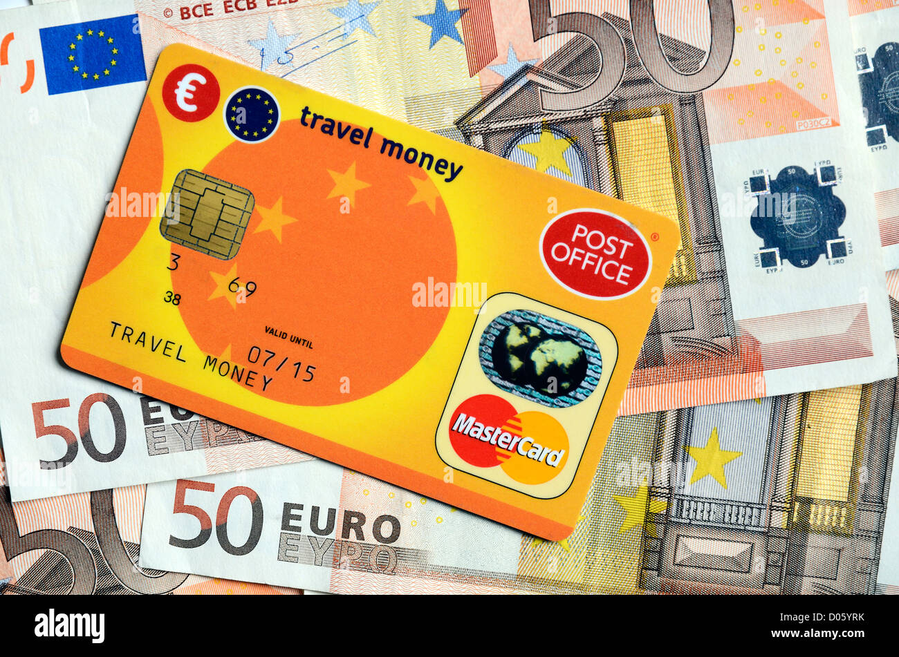 Euro currency card post office