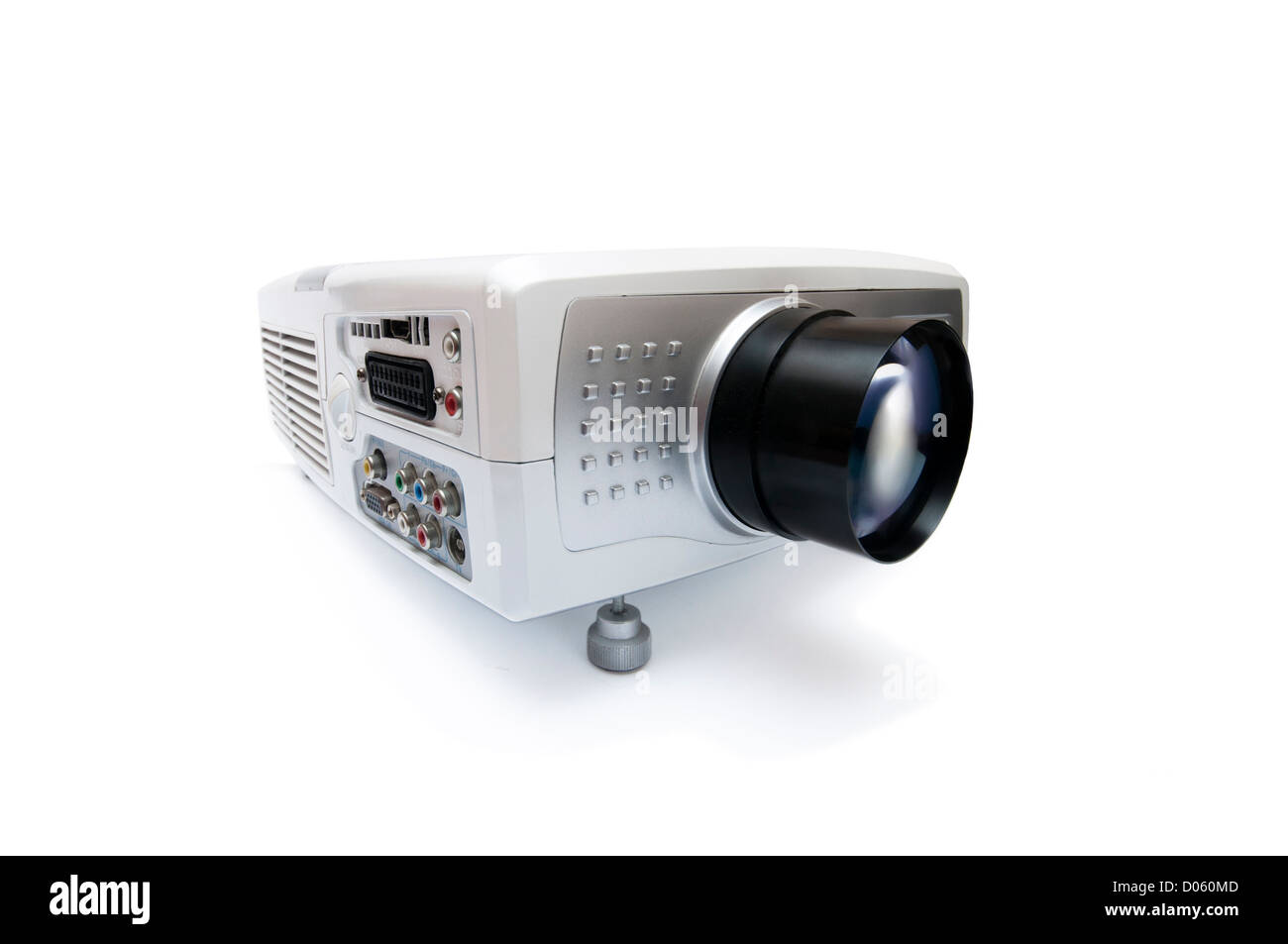 Video projector isolated on white background Stock Photo
