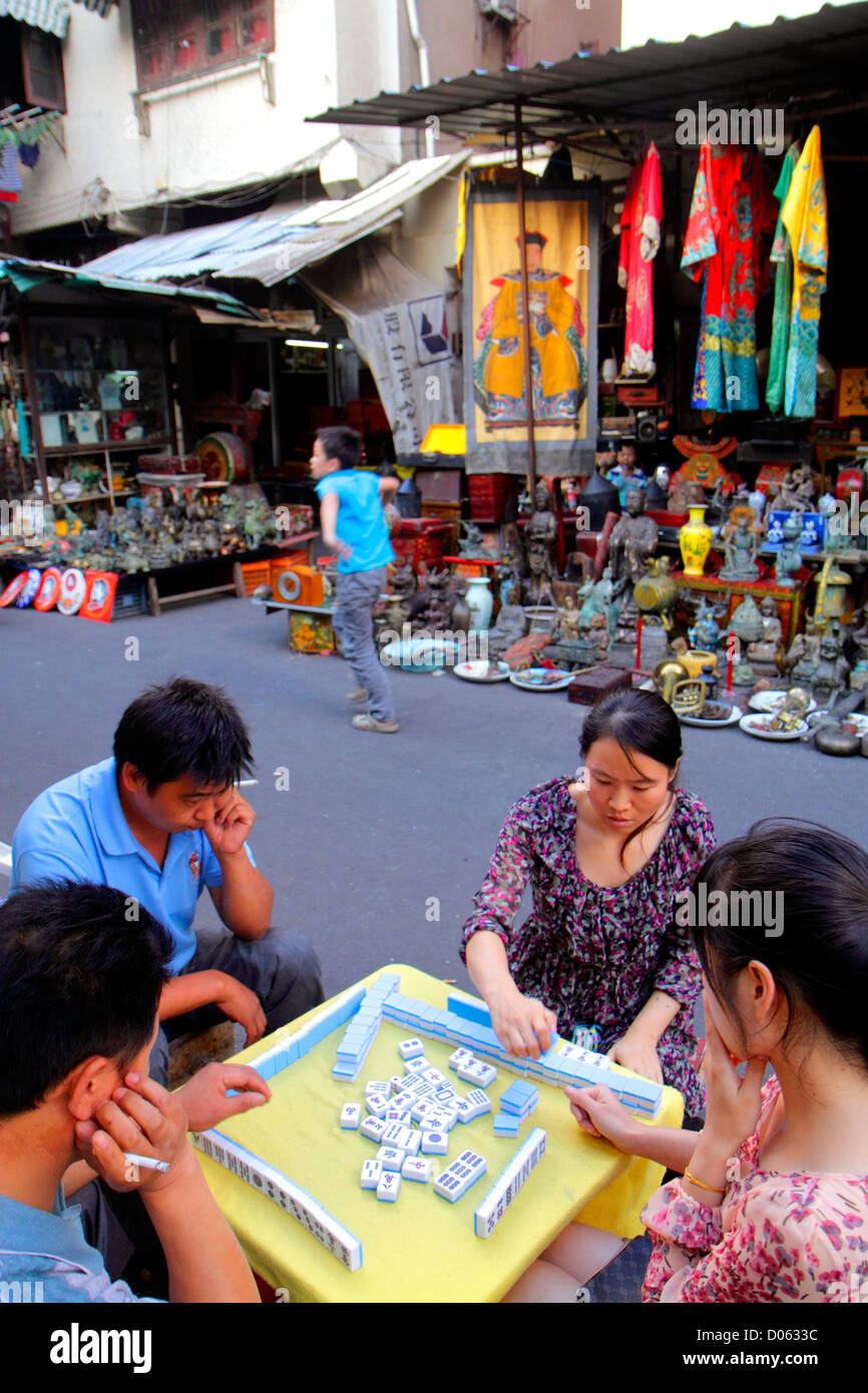 Shanghai China,Oriental,Huangpu District,Dongtai Road,shopping shopper shoppers shop shops market buying selling,store stores business businesses,anti Stock Photo