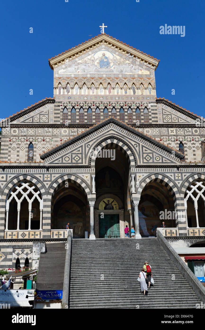 Low Angle View of the Saint Andrew Cathedral, Amalfi, Campania, Italy Stock Photo