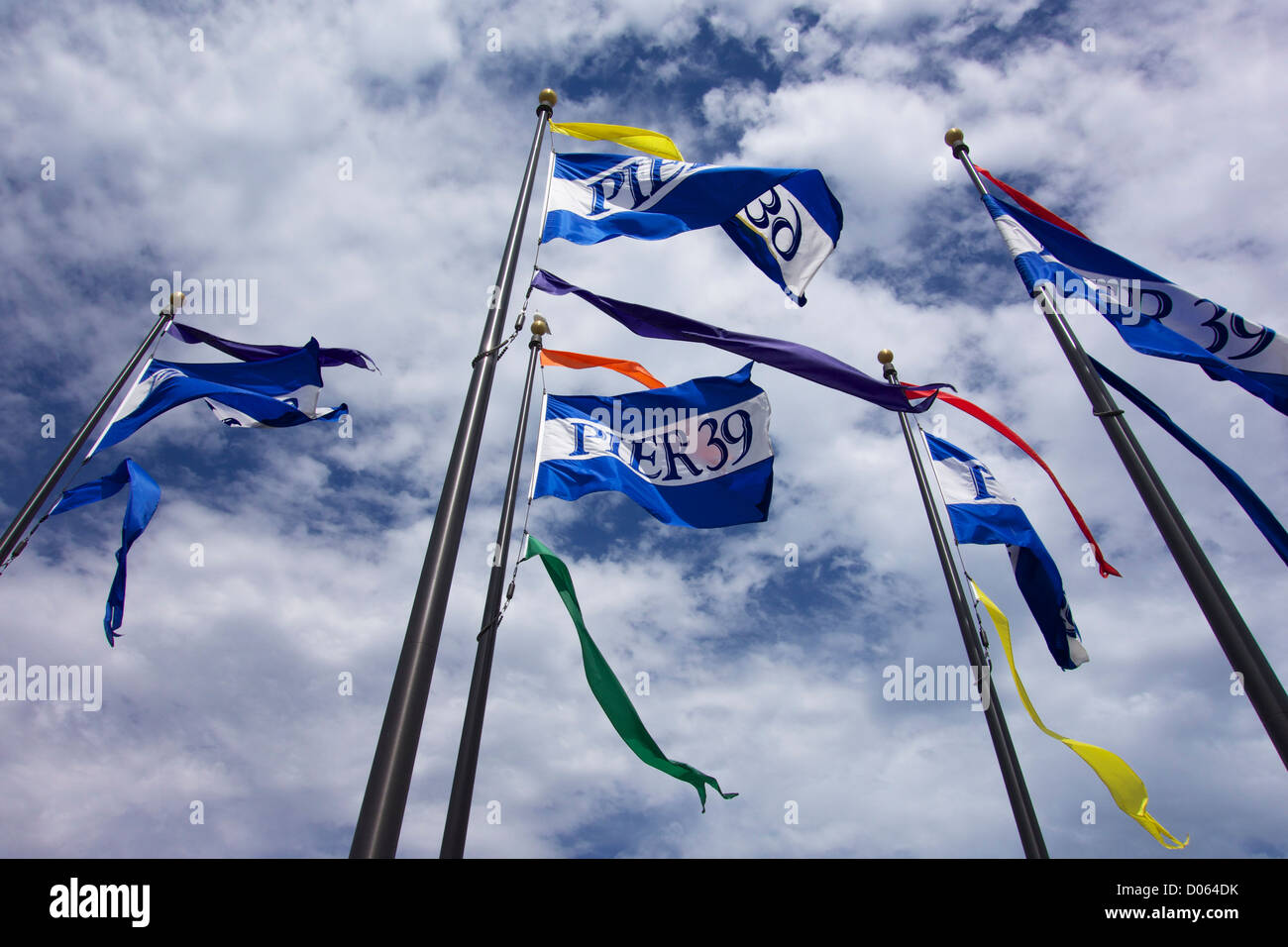Pier Flag Pier 39 flags. San Francisco, California Stock Photo - Alamy