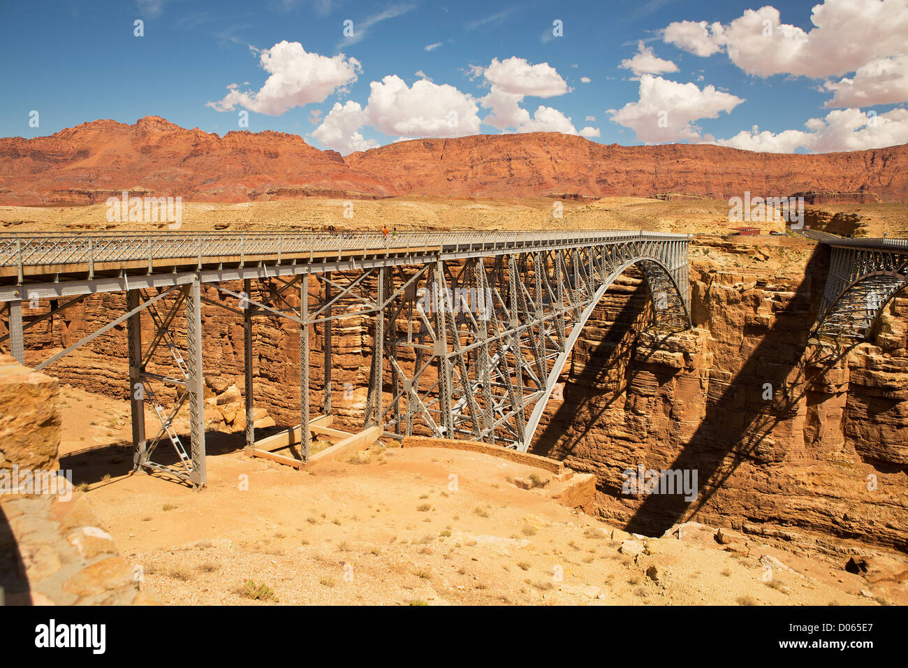 the historic navajo bridge over the colorado river on highway 89a in