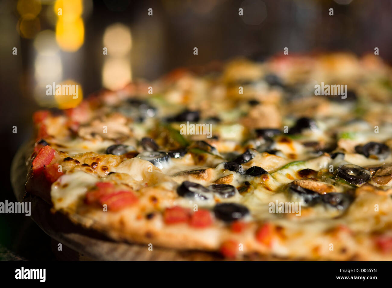 Olive and Pepper Pizza Stock Photo Alamy